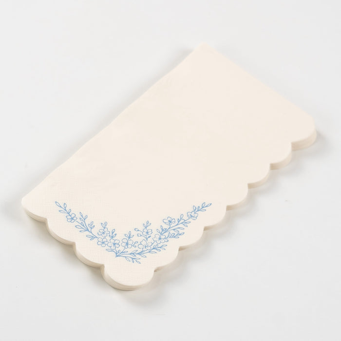 Floral Elegance Blue Guest Towels