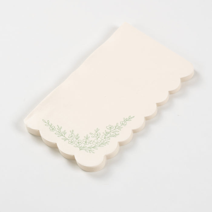 Floral Elegance Sage Guest Towels