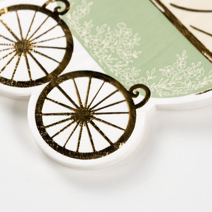 Sage Baby Carriage Beverage Napkins