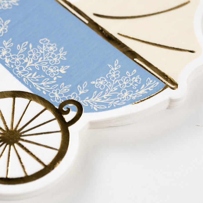 Blue Baby Carriage Beverage Napkins