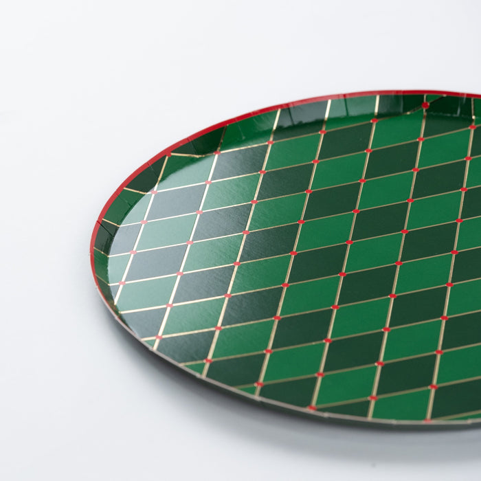 Green Diamond Dinner Plates