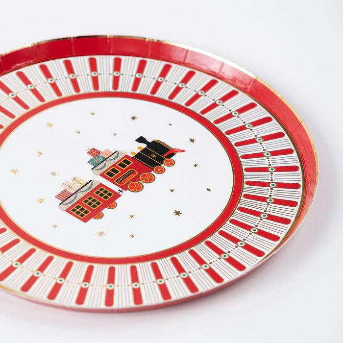 North Pole Express Dessert Plates