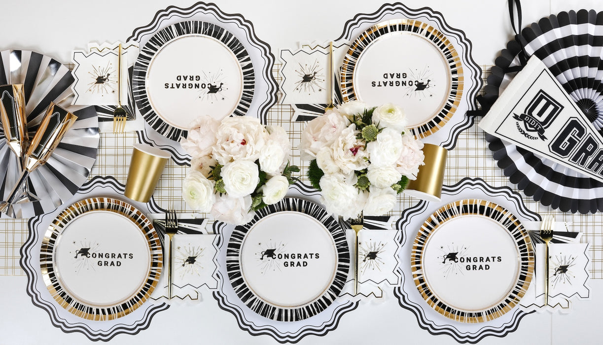 Reverse Black Radiance Dinner Plates
