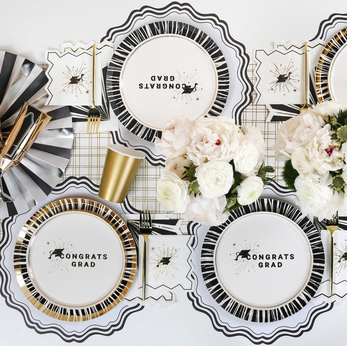 Reverse Black Radiance Dinner Plates