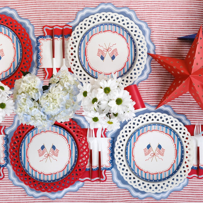 4th of July Flag Dessert Plates