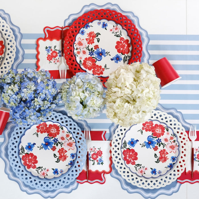 Summer Floral Dessert Plates