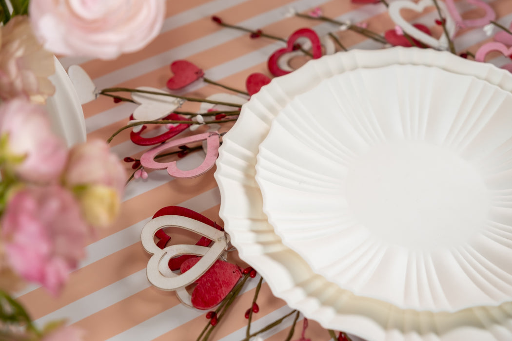 Valentine's Day Wood Heart & Berries Candle Rings