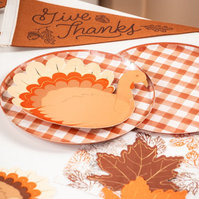 Harvest Turkey Dessert Paper Plates