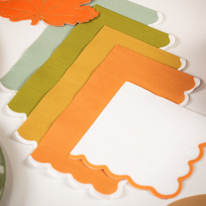 Modern Classic Scallop Beverage Napkins