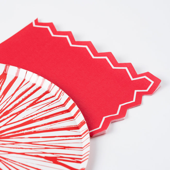 Red Celebration Chic Guest Towels