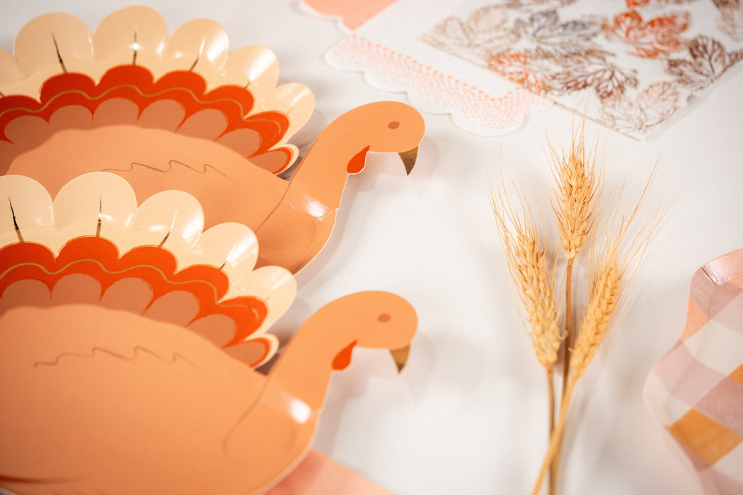 Harvest Turkey Dessert Paper Plates