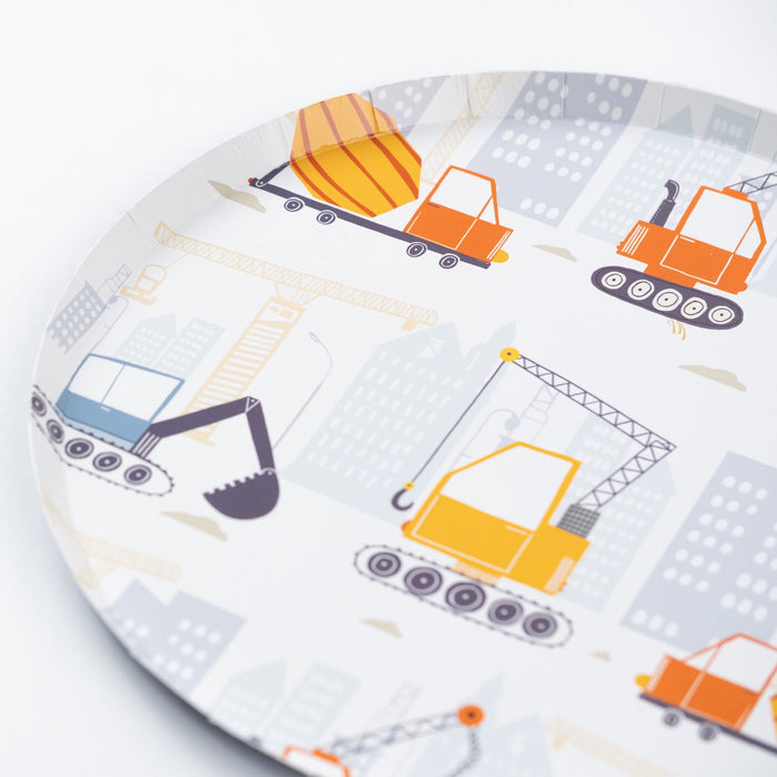 Construction Dessert Plates