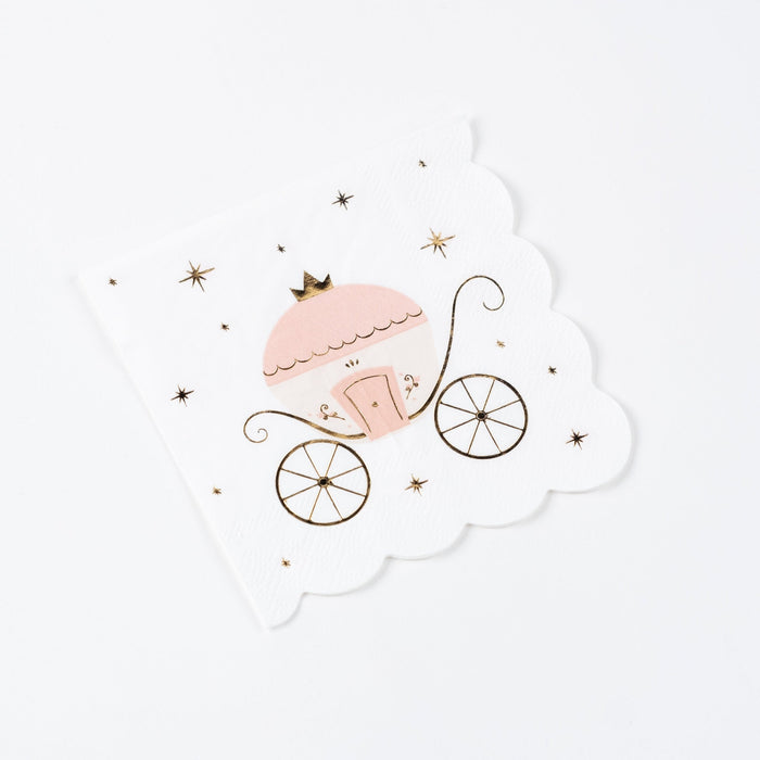 Princess Carriage Beverage Napkins
