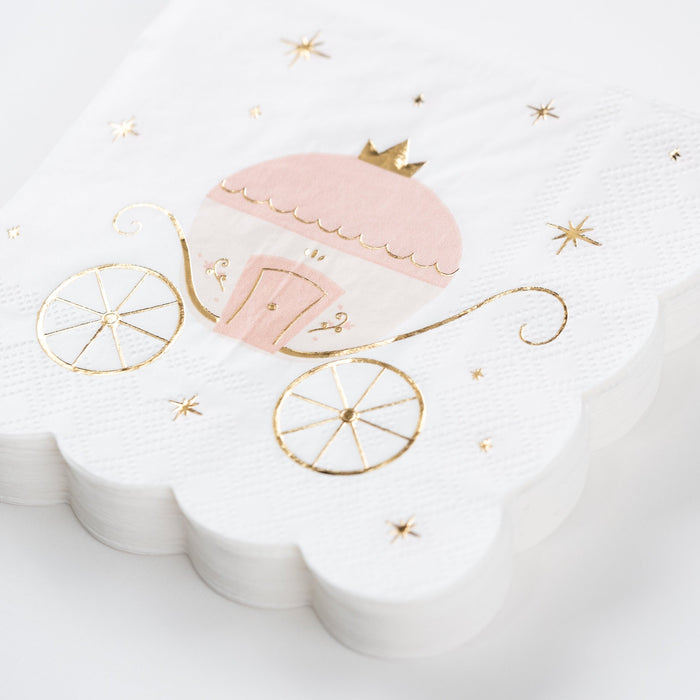 Princess Carriage Beverage Napkins