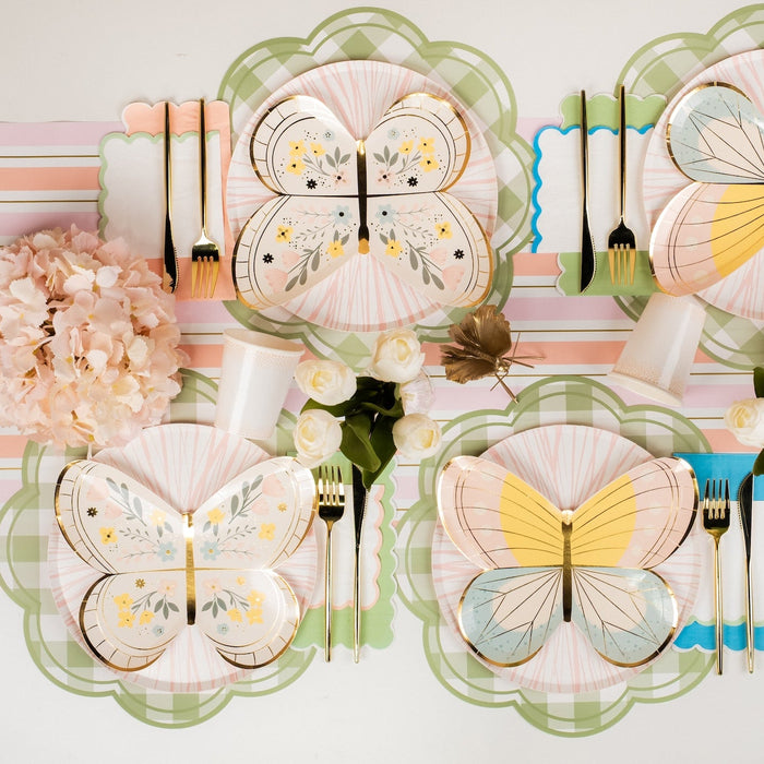 Green Gingham Soft Scallop Placemat