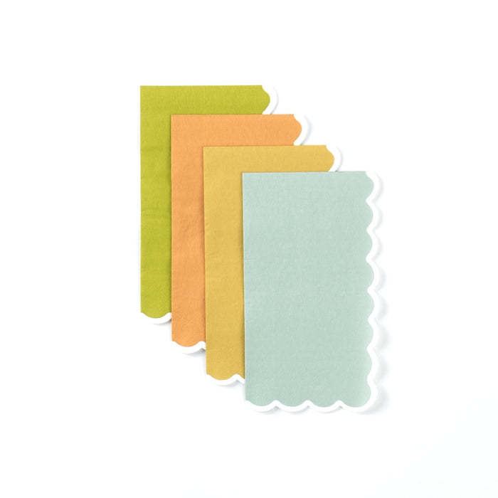 Earth Tone Scallop Guest Towels