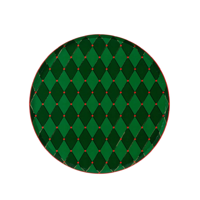 Green Diamond Dinner Plates