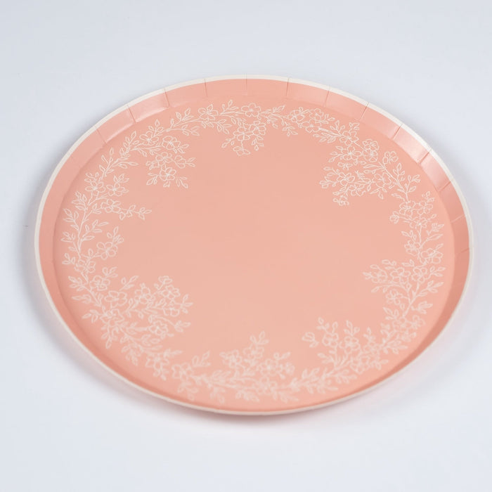 Floral Elegance Pink Dinner Plates