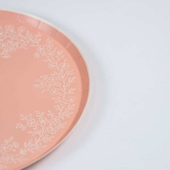Floral Elegance Pink Dinner Plates
