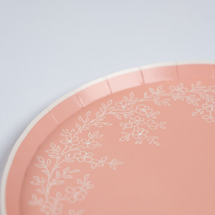 Floral Elegance Pink Dinner Plates
