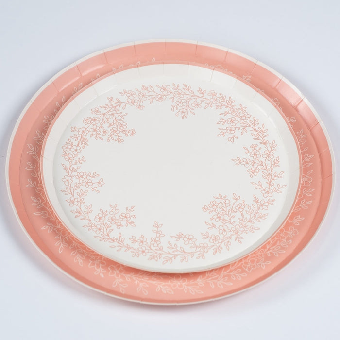 Floral Elegance Pink Dinner Plates