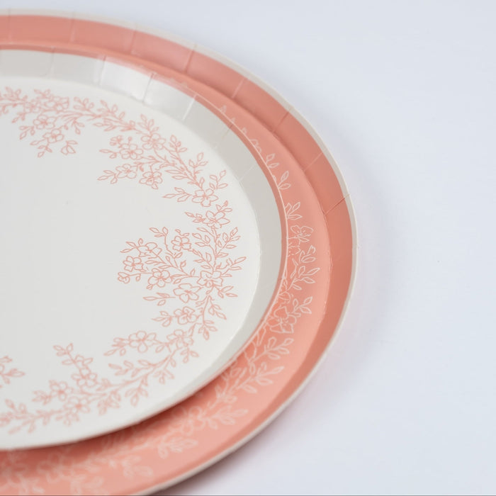 Floral Elegance Pink Dinner Plates