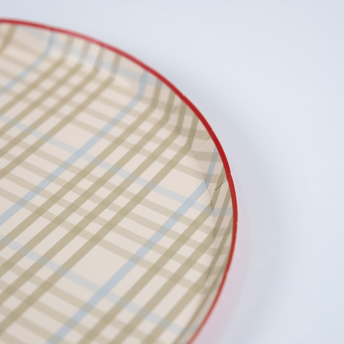 Camping Gingham Dinner Plates