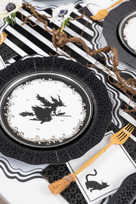 Elegant Black Pattern Guest Towels