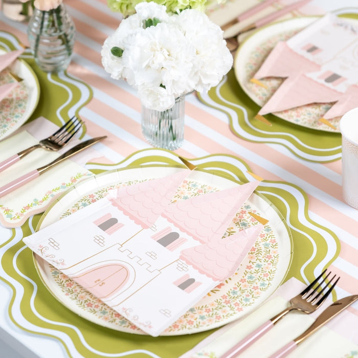 Baby Pink Striped Table Runners