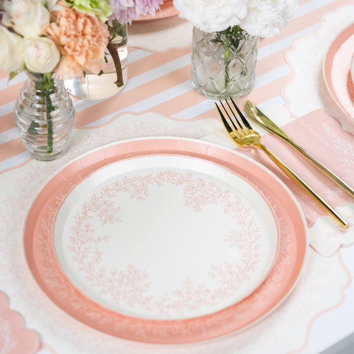 Floral Elegance Pink Beverage Napkins