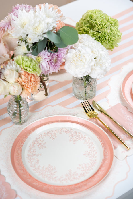 Floral Elegance Pink Beverage Napkins