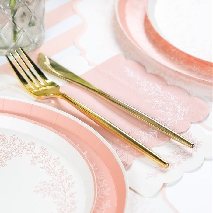 Floral Elegance Pink Guest Towels