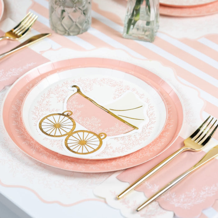 Floral Elegance Pink Dinner Plates
