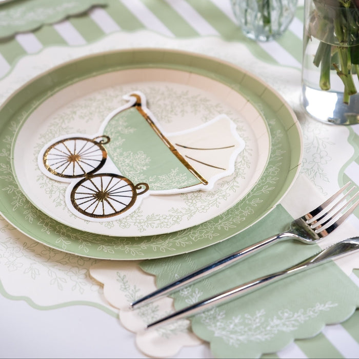 Floral Elegance Sage Guest Towels