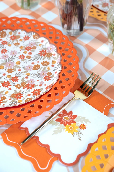 Deluxe Autumn Floral Party Kit- 24 Place Settings