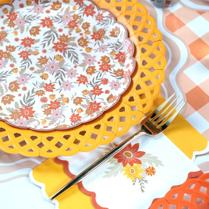 Deluxe Autumn Floral Party Kit- 24 Place Settings