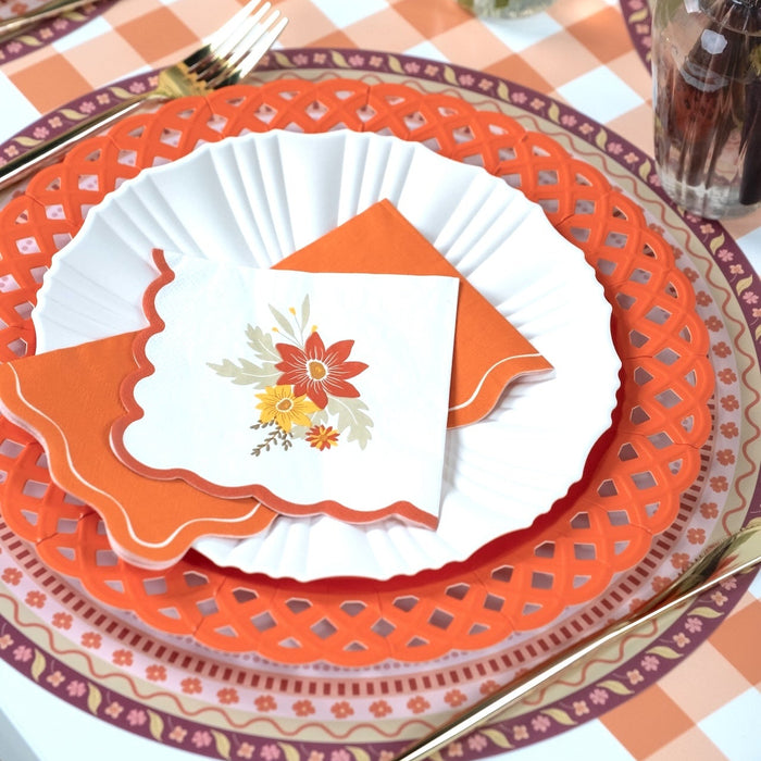 Deluxe Elegant Thanksgiving Floral Party Kit- 24 place settings