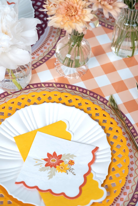 Deluxe Elegant Thanksgiving Floral Party Kit- 24 place settings