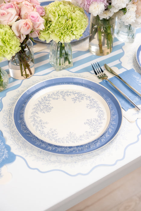 Blue Floral Elegance Party Kit