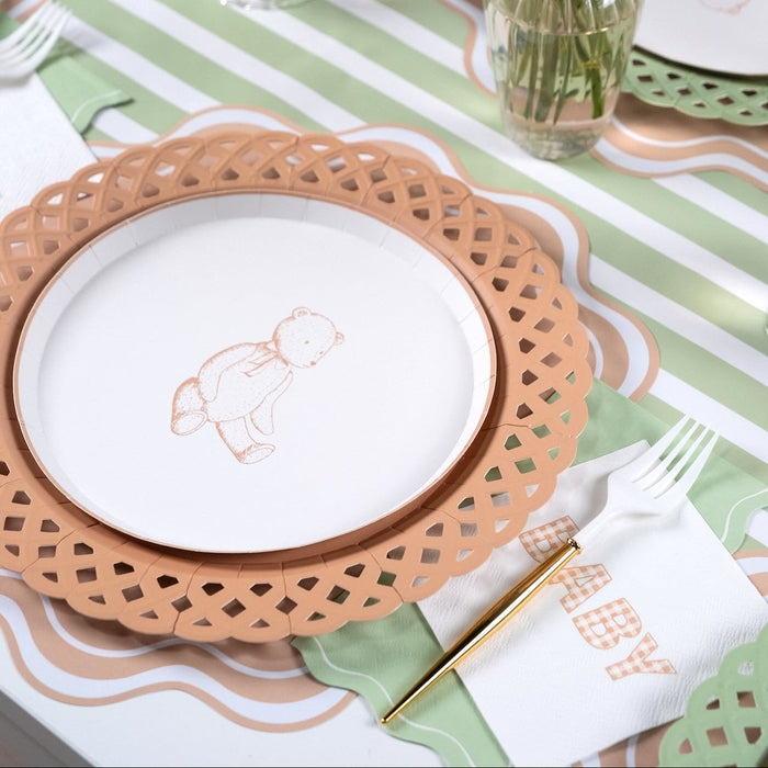Sage Green Scallop Guest Towels