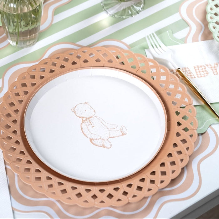 Beige Precious Baby Bear Dessert Plates