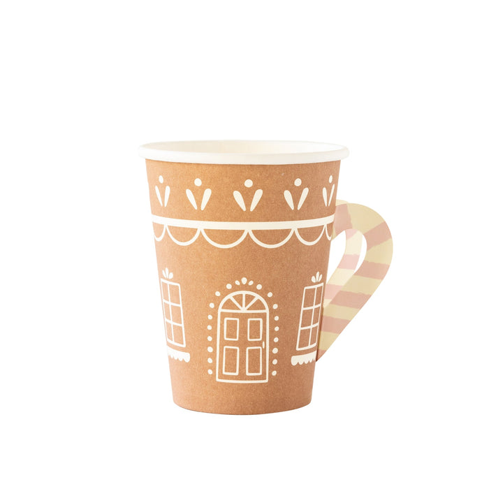 Gingerbread House Paper Cups with Handle