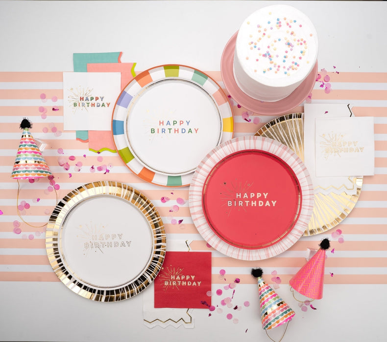 Colorful Happy Birthday Beverage Napkins