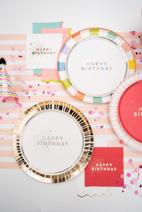 Colorful Happy Birthday Beverage Napkins