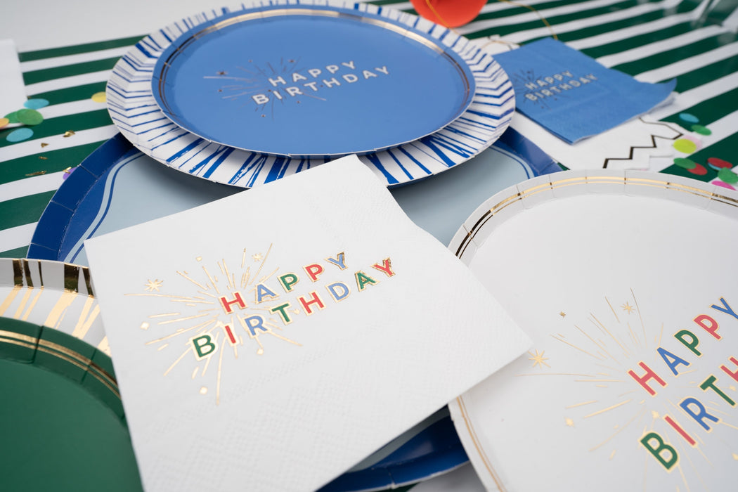 Colorful Happy Birthday Beverage Napkins