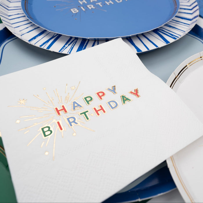 Colorful Happy Birthday Beverage Napkins