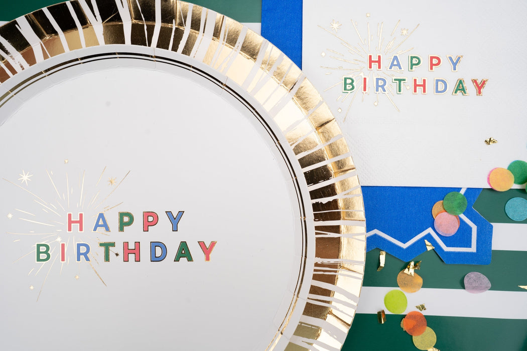 Colorful Happy Birthday Beverage Napkins