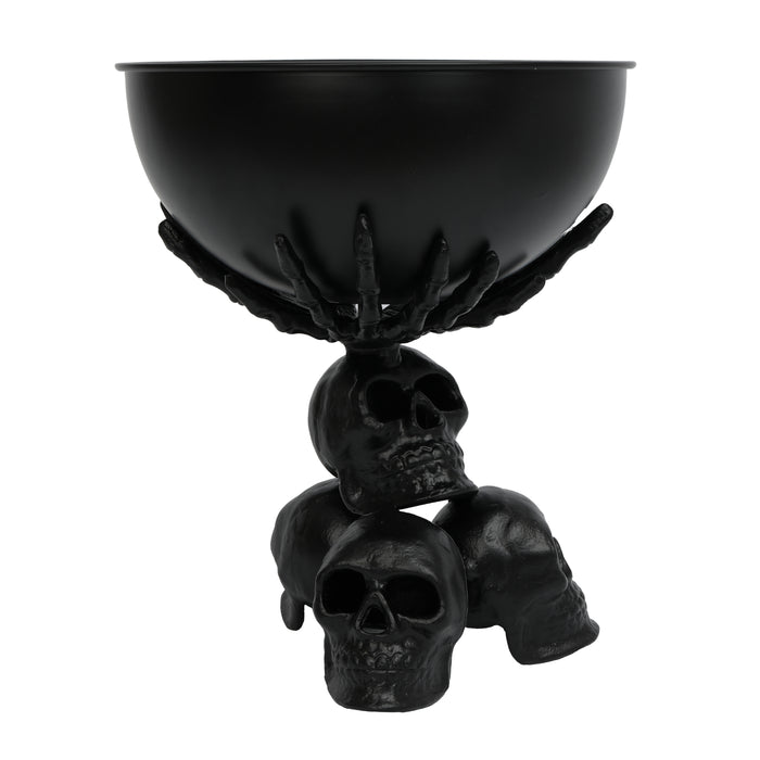 Halloween Bowl with Skull Stand