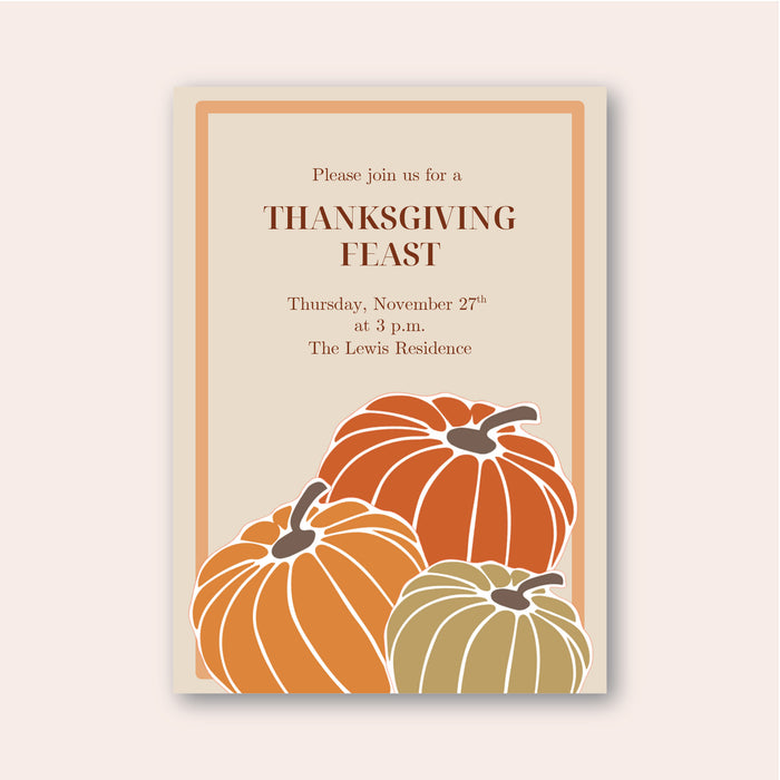 Harvest Pumpkins Digital Invitation