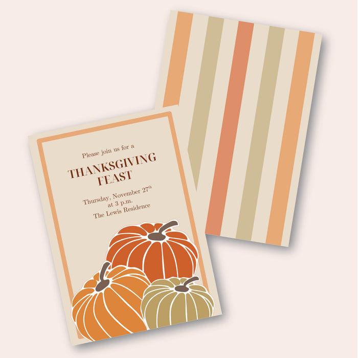 Harvest Pumpkins Digital Invitation